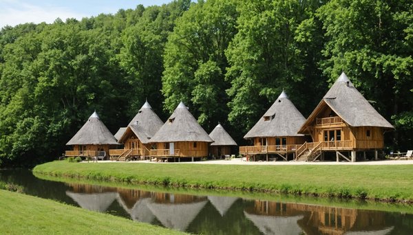 Les logements insolites de l'etang de bazange en dordogne